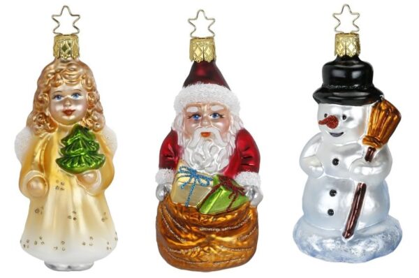 10116S015 Set Engel, Schneemann und Weihnachtsmann