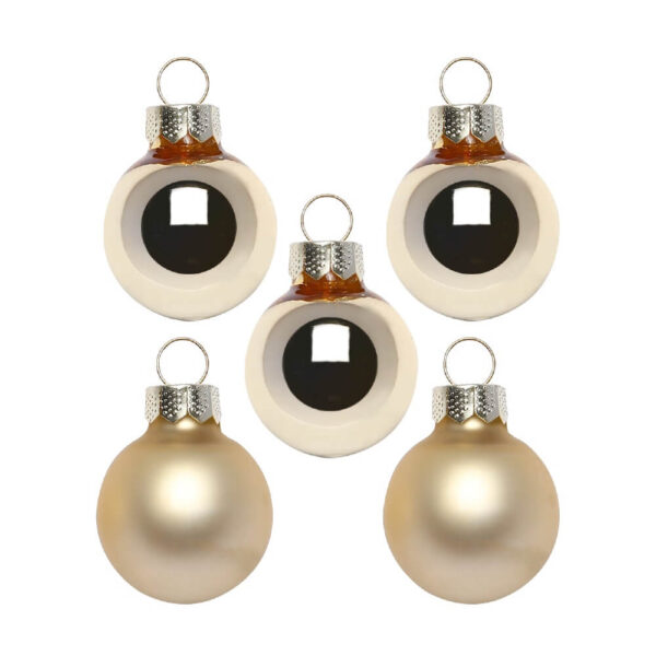 12205P043 Kleine Weihnachtsbaumkugeln, Glas, 2 cm