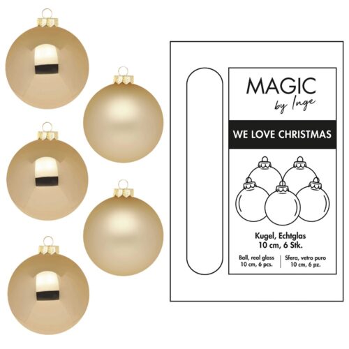 Weihnachtskugeln Gold - 10 cm (6er Set)