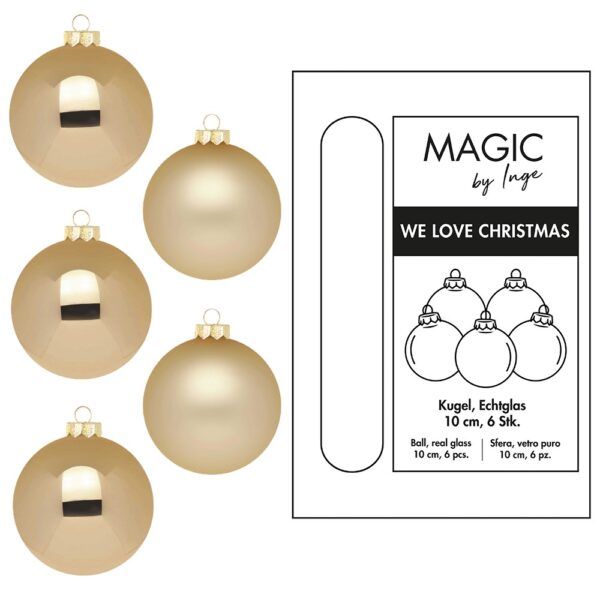 12205P106 Weihnachtskugeln Gold - 10 cm (6er Set)