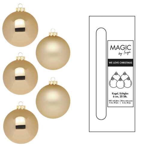 Weihnachtskugeln Gold - 6 cm (20 Stück)