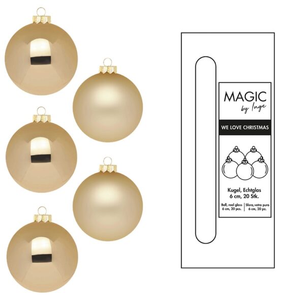 Weihnachtskugeln Gold - 6 cm (20 Stück)