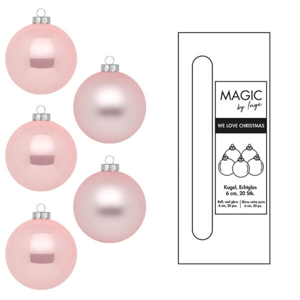 Weihnachtskugeln Rosa - 6 cm