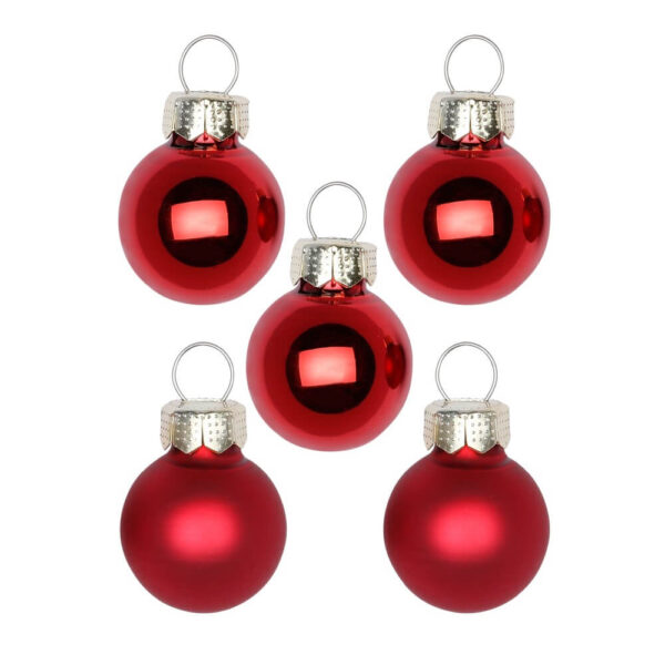 12319P043 Kleine Weihnachtsbaumkugeln, Glas, 2 cm