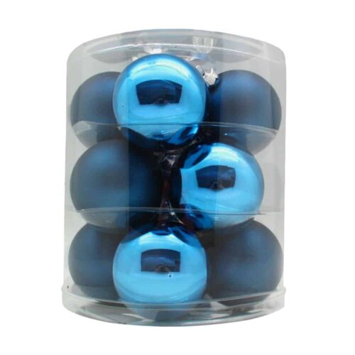 Weihnchtskugeln Calm Blue - 8 cm (12er Set)