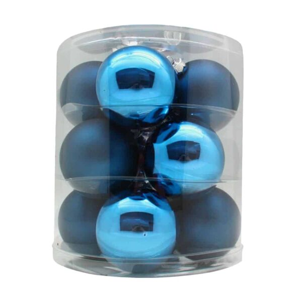 Weihnchtskugeln Calm Blue - 8 cm (12er Set)