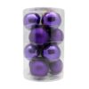 Weihnachtskugeln Mystic Violet - 6 cm (12er Set)