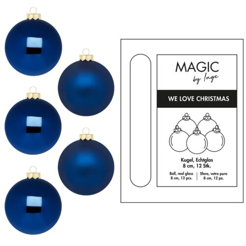 Weihnachtskugeln Blau - 8 cm