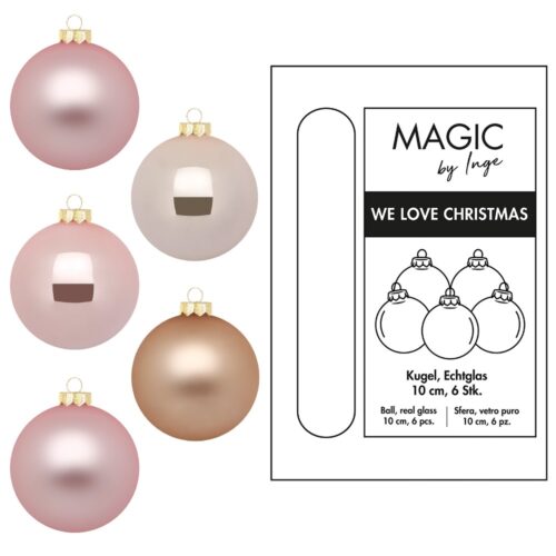 Weihnachtskugeln Rosa - 10 cm
