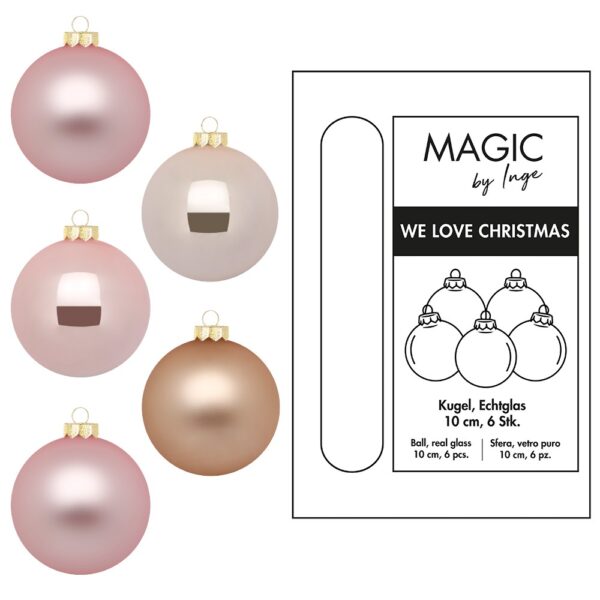 Weihnachtskugeln Rosa - 10 cm