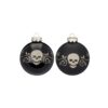 Weihnachtskugeln in Schwarz mit Totenkopf