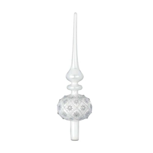 Dekorierte Spitze in Weiß - 31 cm