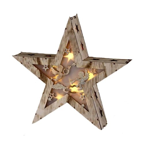 LED Stern - Holz (26 cm)