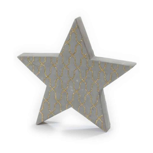 Stern - Beton mit Gold (21 cm)