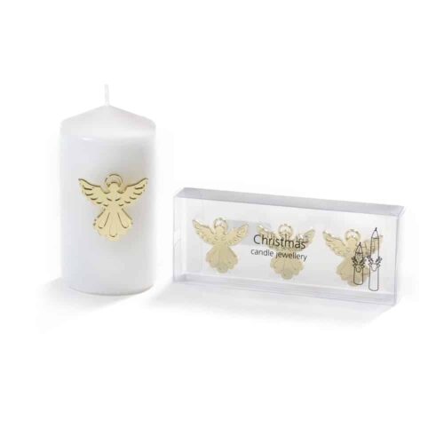Kerzenschmuck Engel - Gold - 3er Set (4,5 cm)