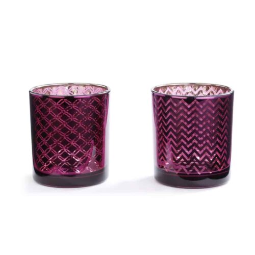 Teelichthalter - Pink - 2er Set (8 cm)