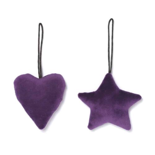 Samthänger - Lila - 2er Set (8 cm)