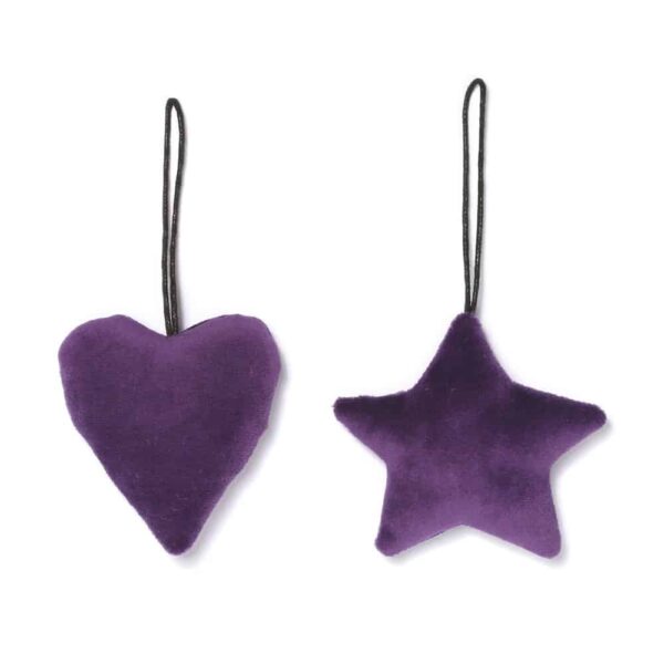 Samthänger - Lila - 2er Set (8 cm)