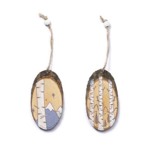 Naturhänger Oval - 2er Set (8,5 cm)