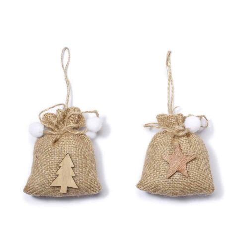 Jutesäckchen Hänger - 2er Set (11 cm)