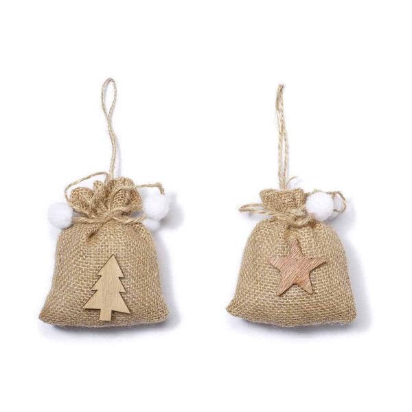 Jutesäckchen Hänger - 2er Set (11 cm)