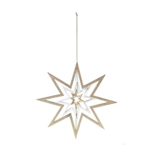 Stern Hänger - Gold-Weiß (20 cm)