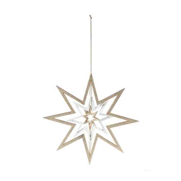 Stern Hänger - Gold-Weiß (20 cm)