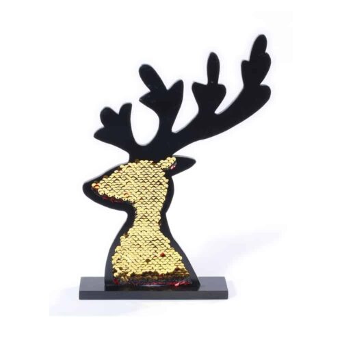 Deko-Hirsch mit Pailletten (27 cm)