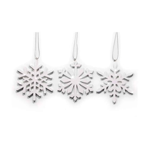 Schneeflocken - Weiß - 3er Set (11 cm )