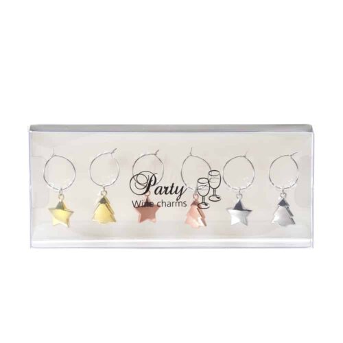 Weinglas Anhänger - 6er Set (2 cm)