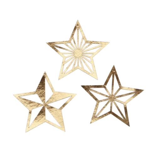 Sternhänger Gold - 3er Set (9 cm)