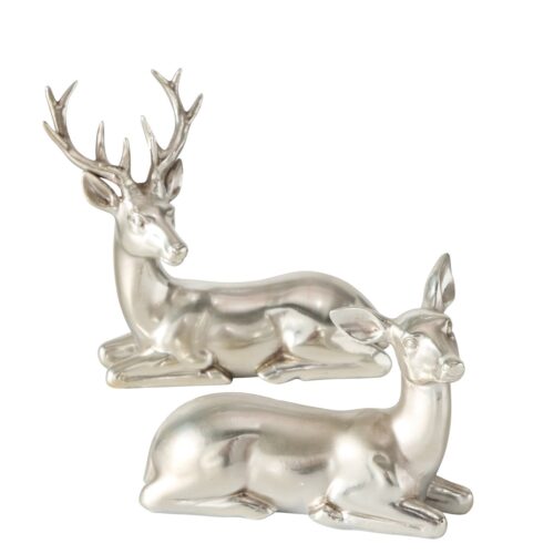 Hirsch liegend 2er Set