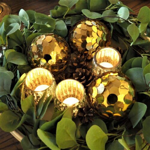 Paillettenkugel - Gold (10 cm)