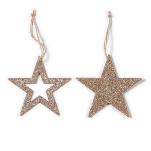 Weihnachtsbaum Anhänger - Sterne (2er Set)
