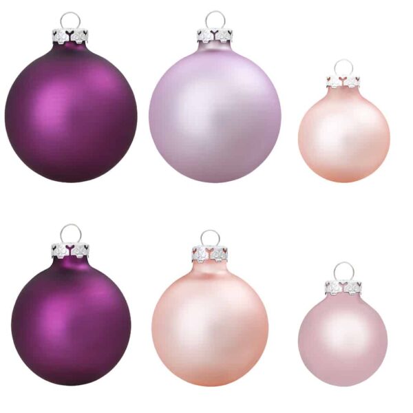 Rosa Weihnachtskugeln Set "Feenzauber" (59 Kugeln)